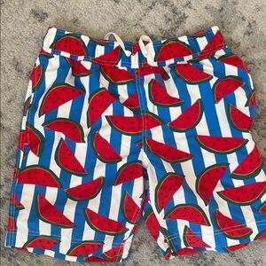 Hanna Andersson Red and Blue Watermelon Swim Trunks